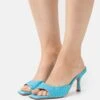 Dita- Heeled Mules - Azure