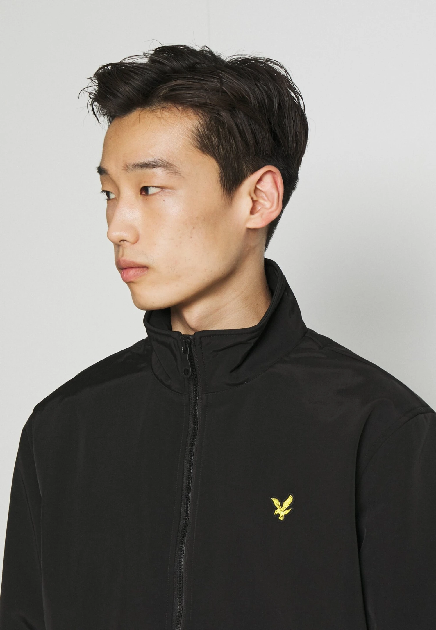 Lyle & Scott Funnel Neck Jacket - Summer Jacket - Jet Black - Image 5