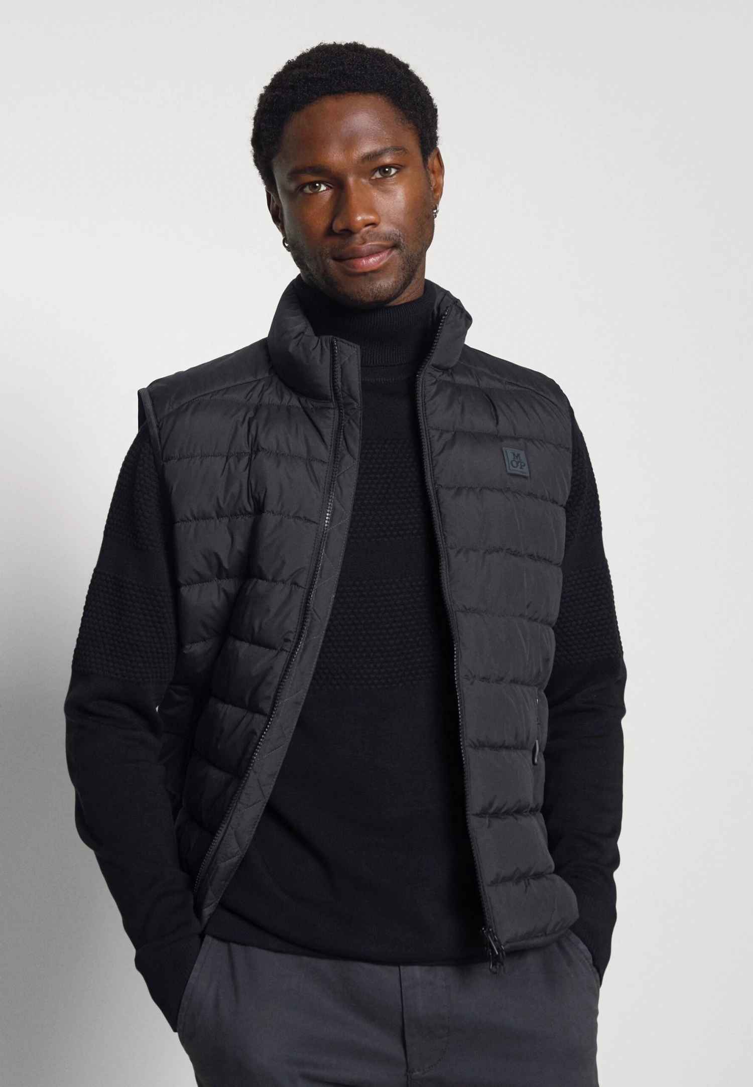 Marc O'Polo Vest Regular Fit Stand Up Collar - Waistcoat - Black - Image 5