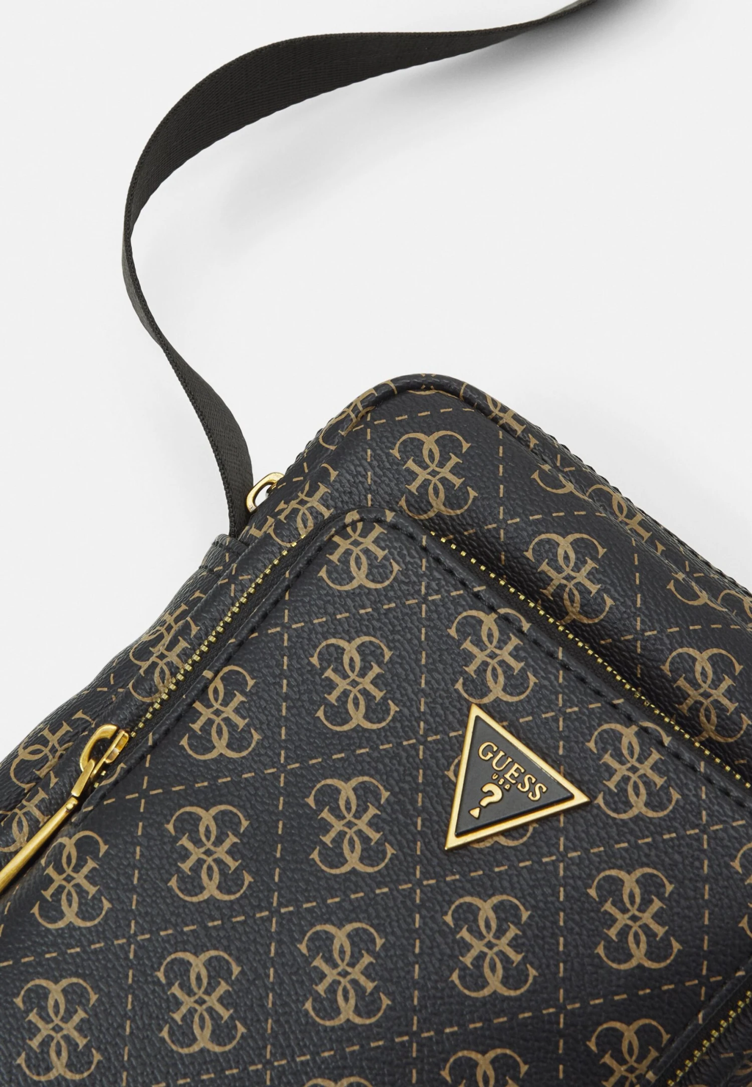 Guess Vezzola Xbody Double Unisex - Across Body Bag - Brown/Ochre - Image 4