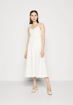 Vmfelicia Plungeneck Long Dress - Day Dress - White