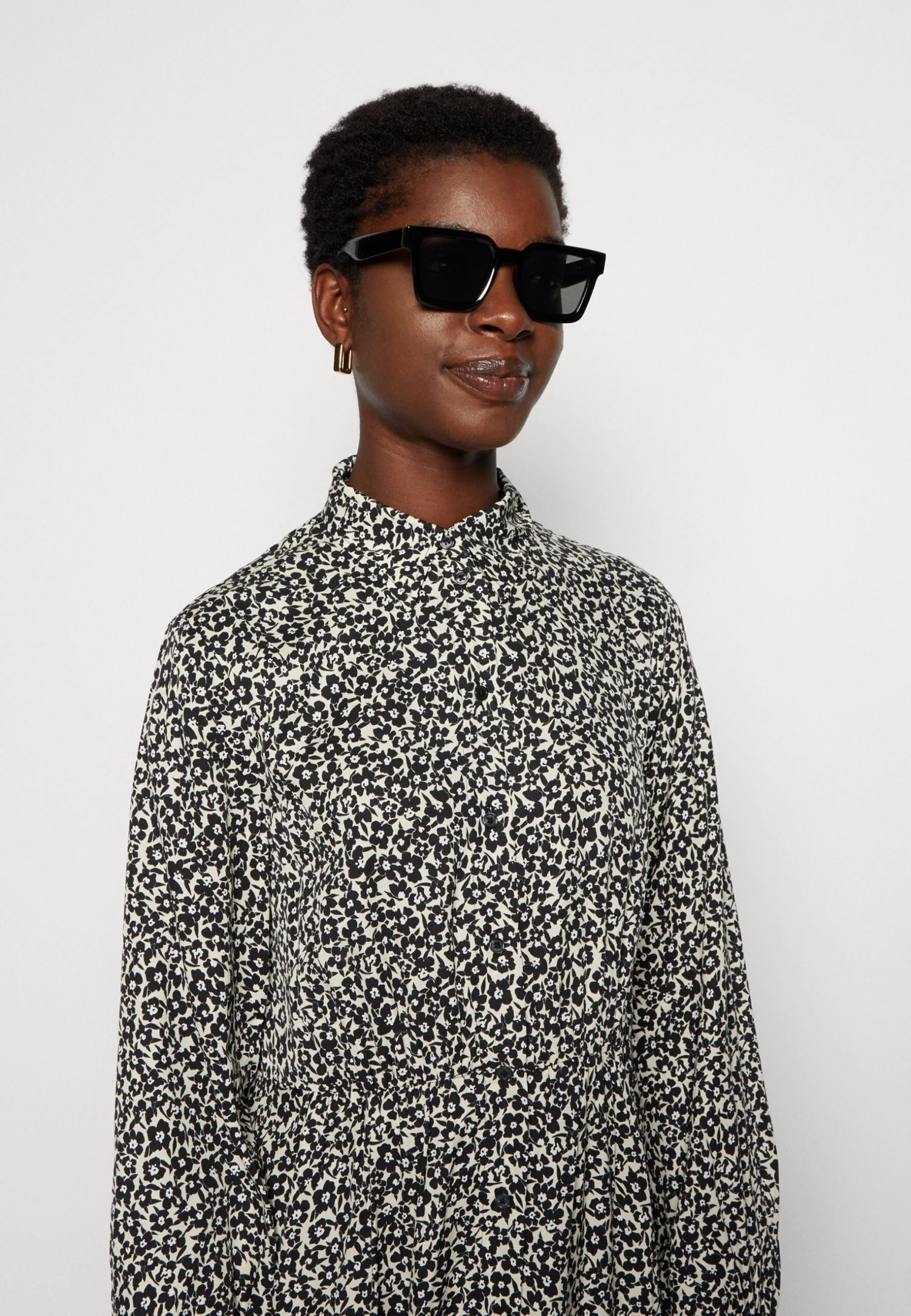 Marc O'Polo Dress Shirt StyleFeminine Gathering Kent Collar Midi Length - Shirt Dress - Multi - Image 4