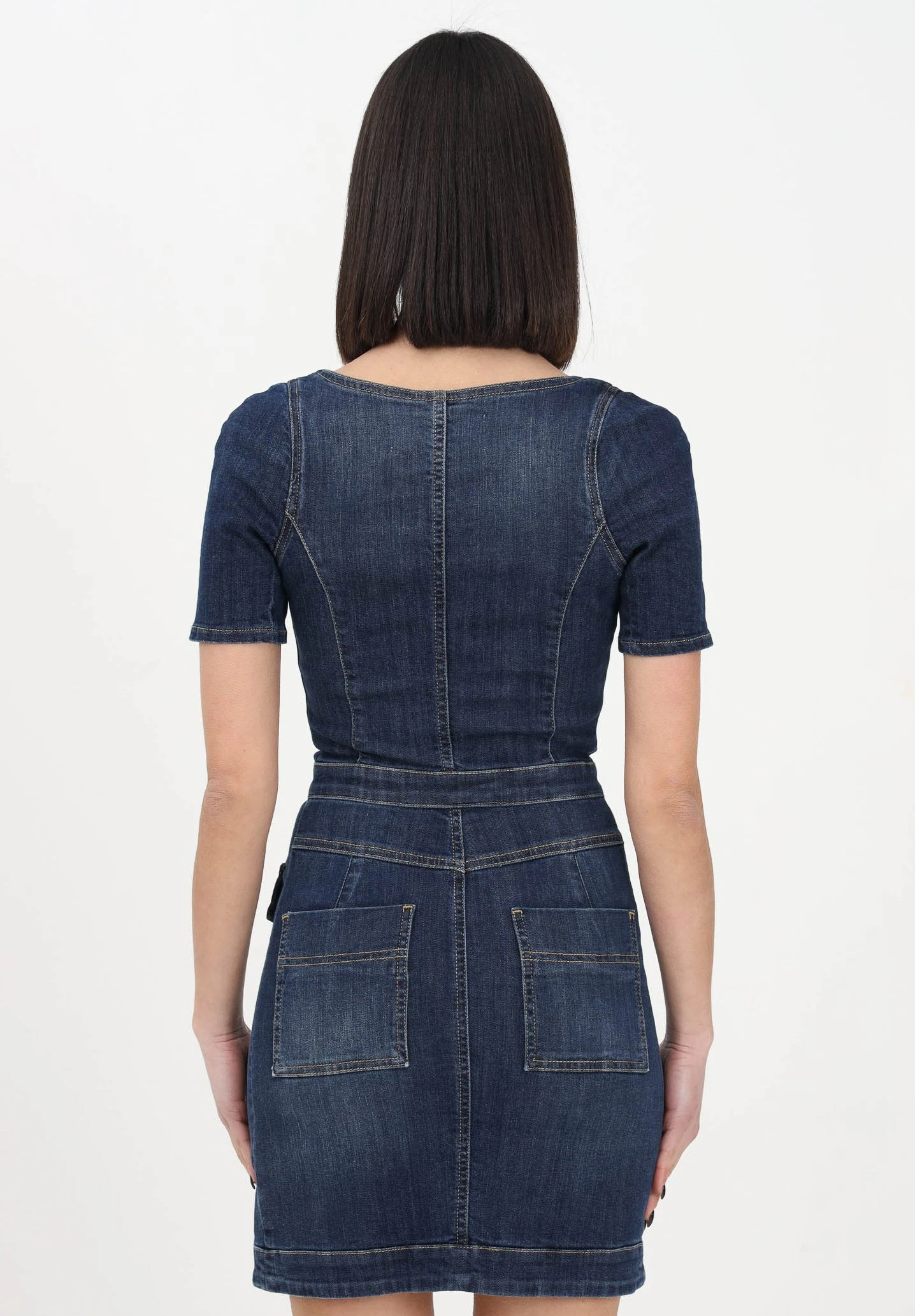 Elisabetta Franchi Denim Dress - Blue Denim - Image 3