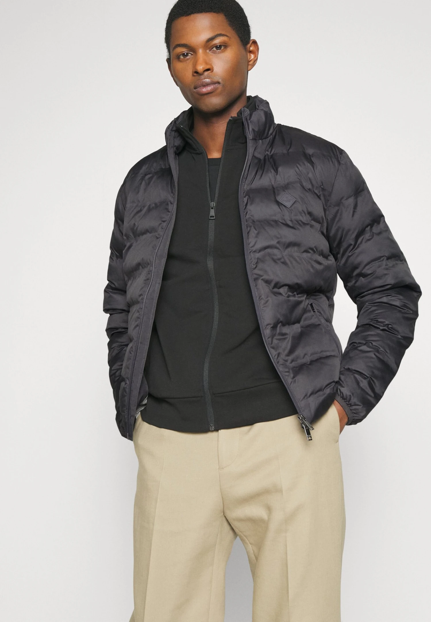 Hackett London Moto - Outdoor Jacket - Charcoal - Image 5