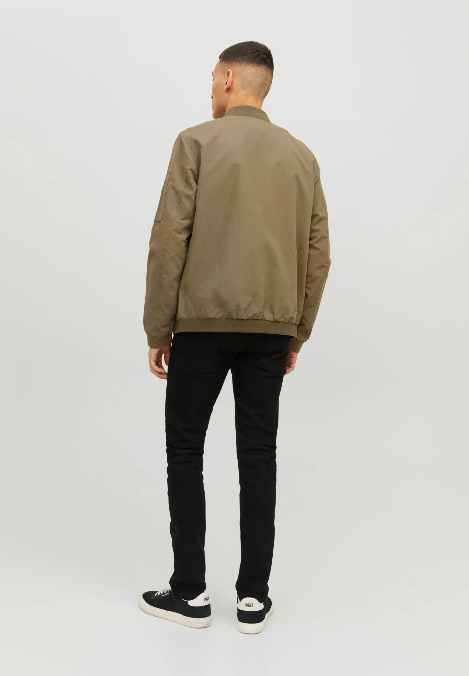Jack & Jones Erush Noos - Bomber Jacket - Dusky Green - Image 3