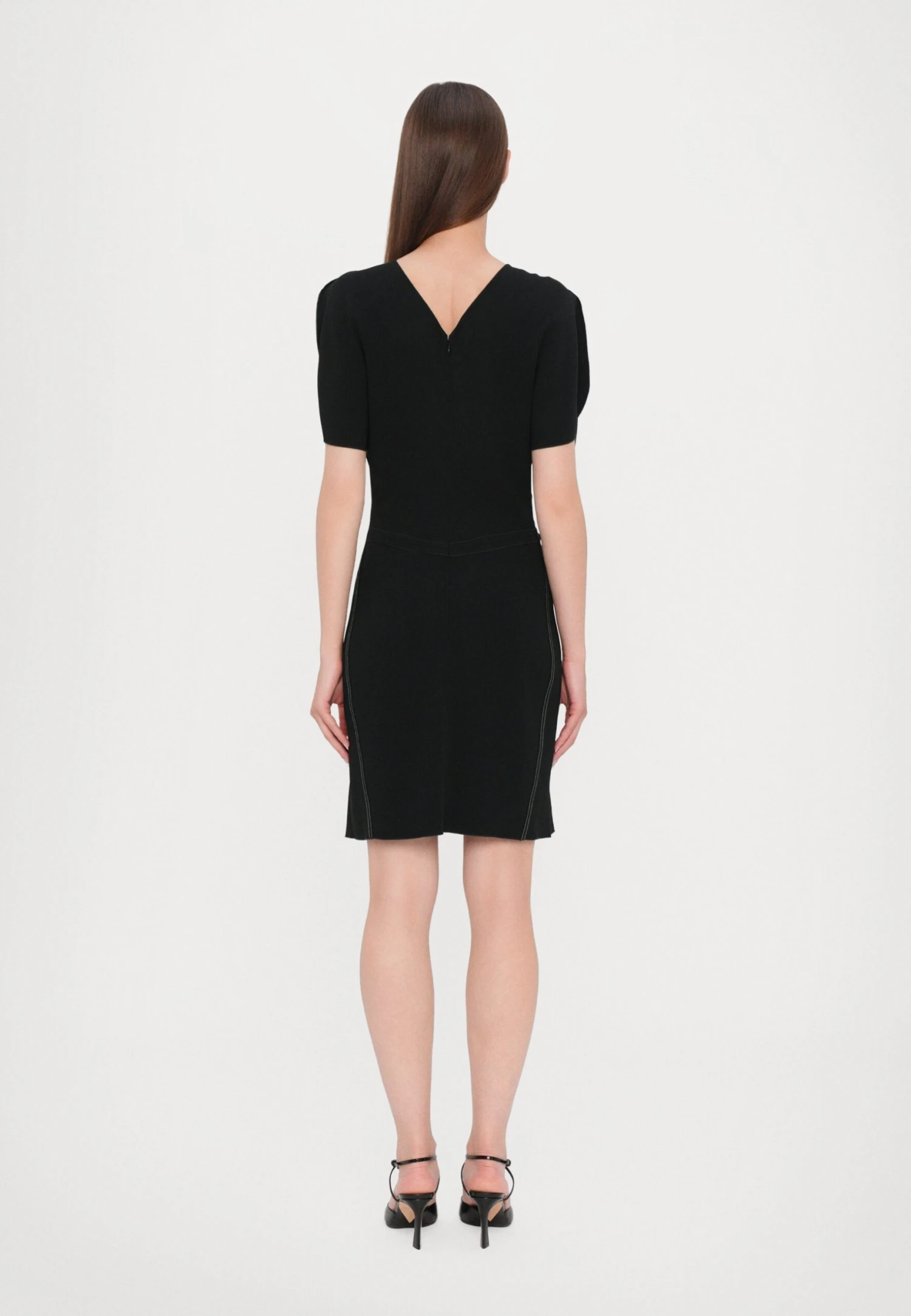 Victoria Beckham GATHERED WAIST MINI DRESS - Day Dress - Black - Image 3