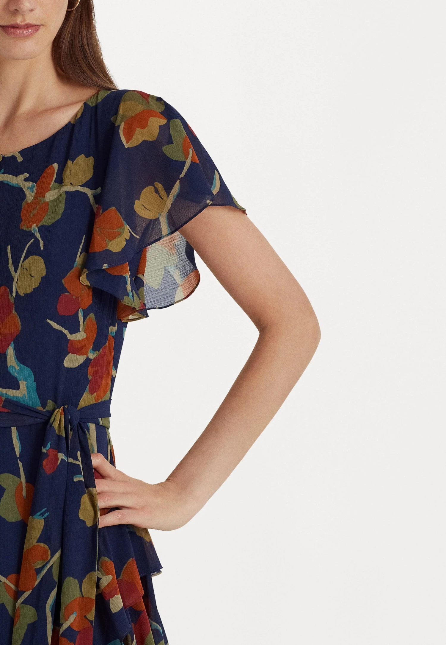 Alashany Short Sleeve Day Dress - Day Dress - Blue Multi - Image 5