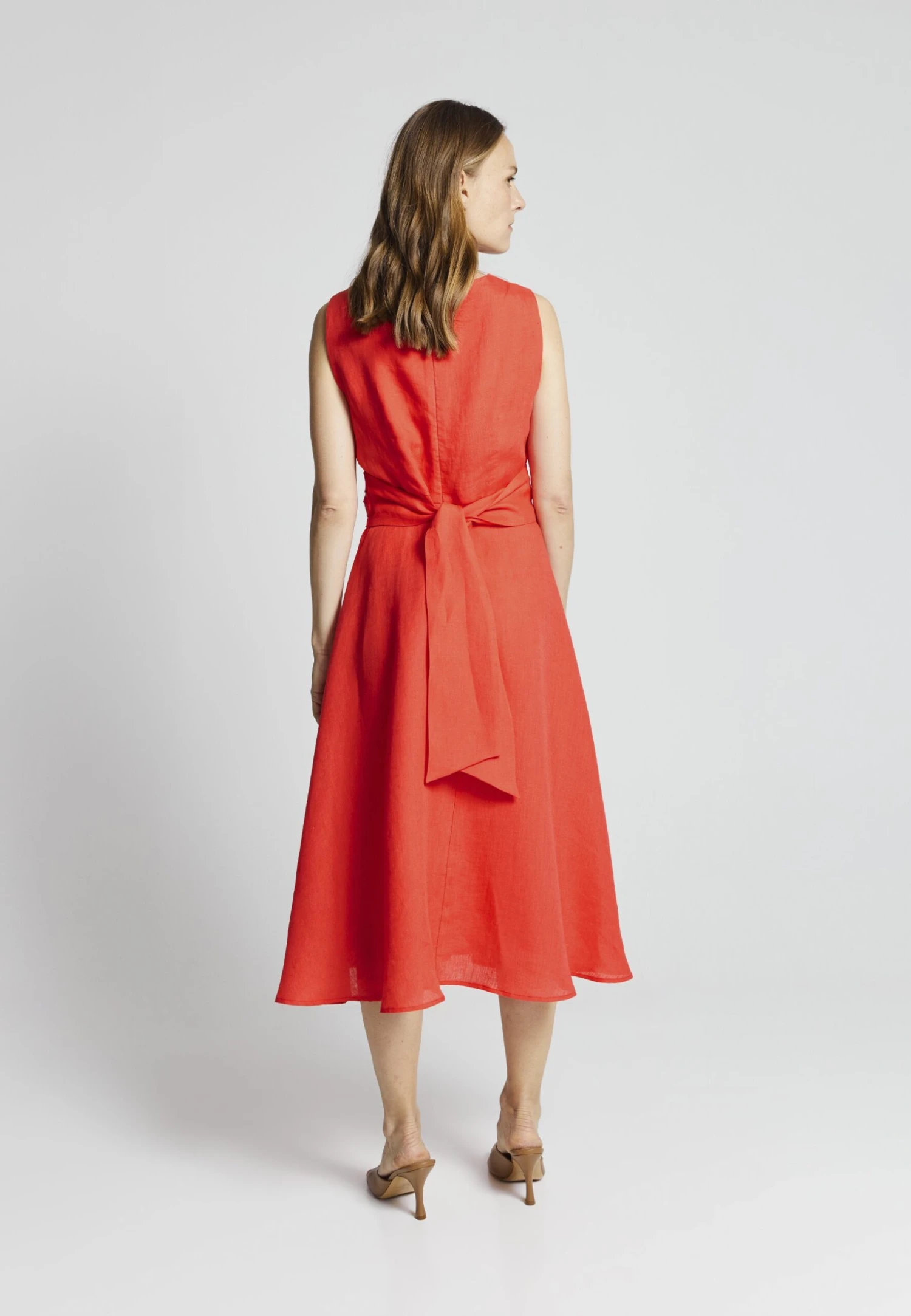 Leana Dress - Day Dress - Red - Image 3