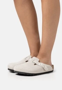 Birkenstock Boston Leve - Slippers - Antique White