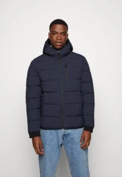 Abercrombie & Fitch Puffer Hood- Winter Jacket - Dark Blue