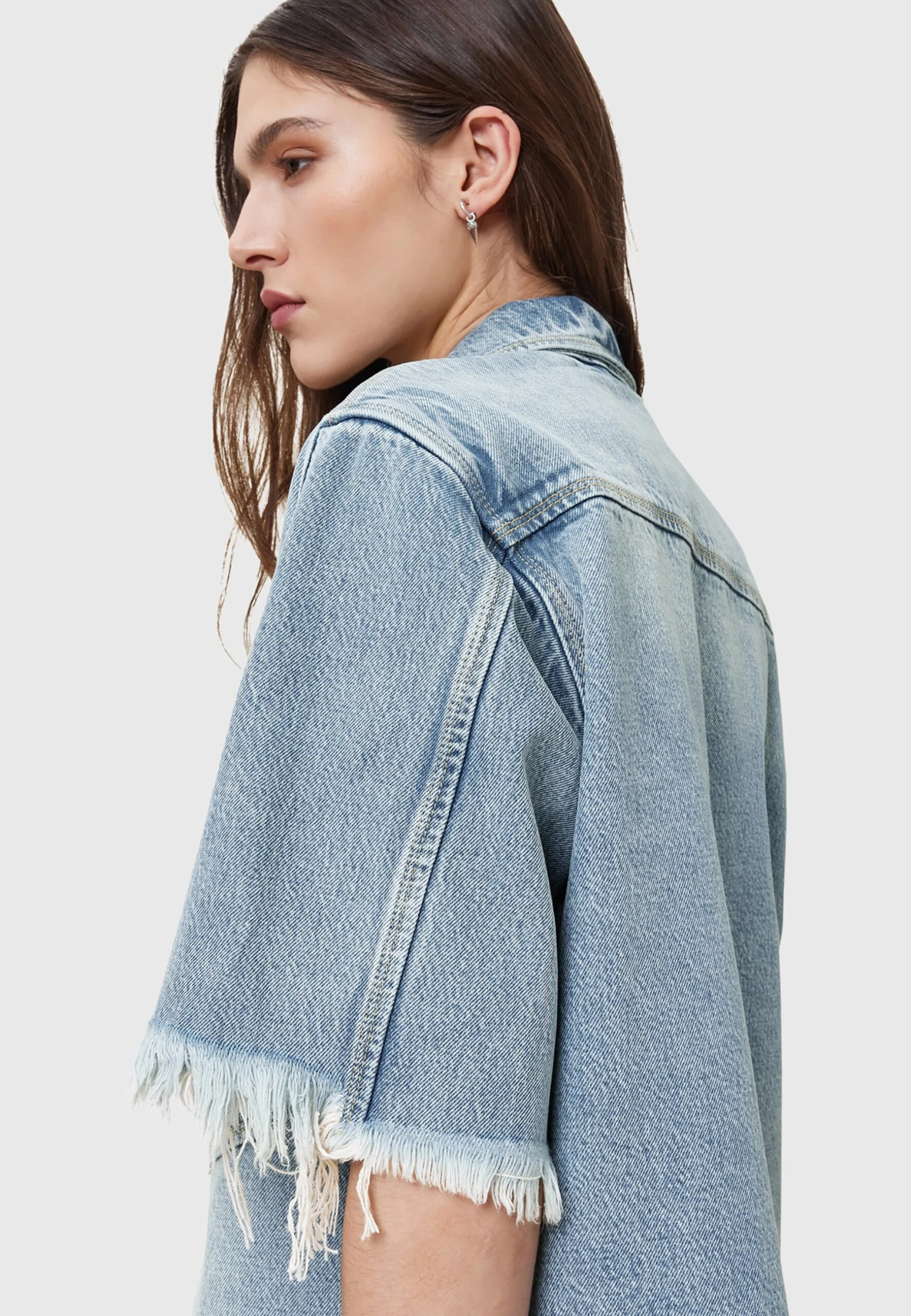 AllSaints DRESS - Denim Dress - Light Indigo - Image 6