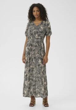 Kaffe KAISOLDE AMBER - Maxi Dress - Feather Gray Leaf Print