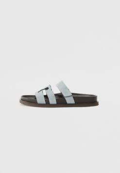 Tory Burch INES - Slippers - Aria Blue/cocoa