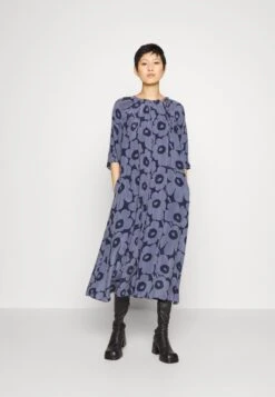 Marimekko Siru Unikko Dress - Day Dress - Dark Blue/Blue