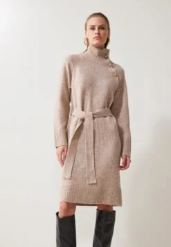 Anna Field Jumper Dress - Mottled Beige