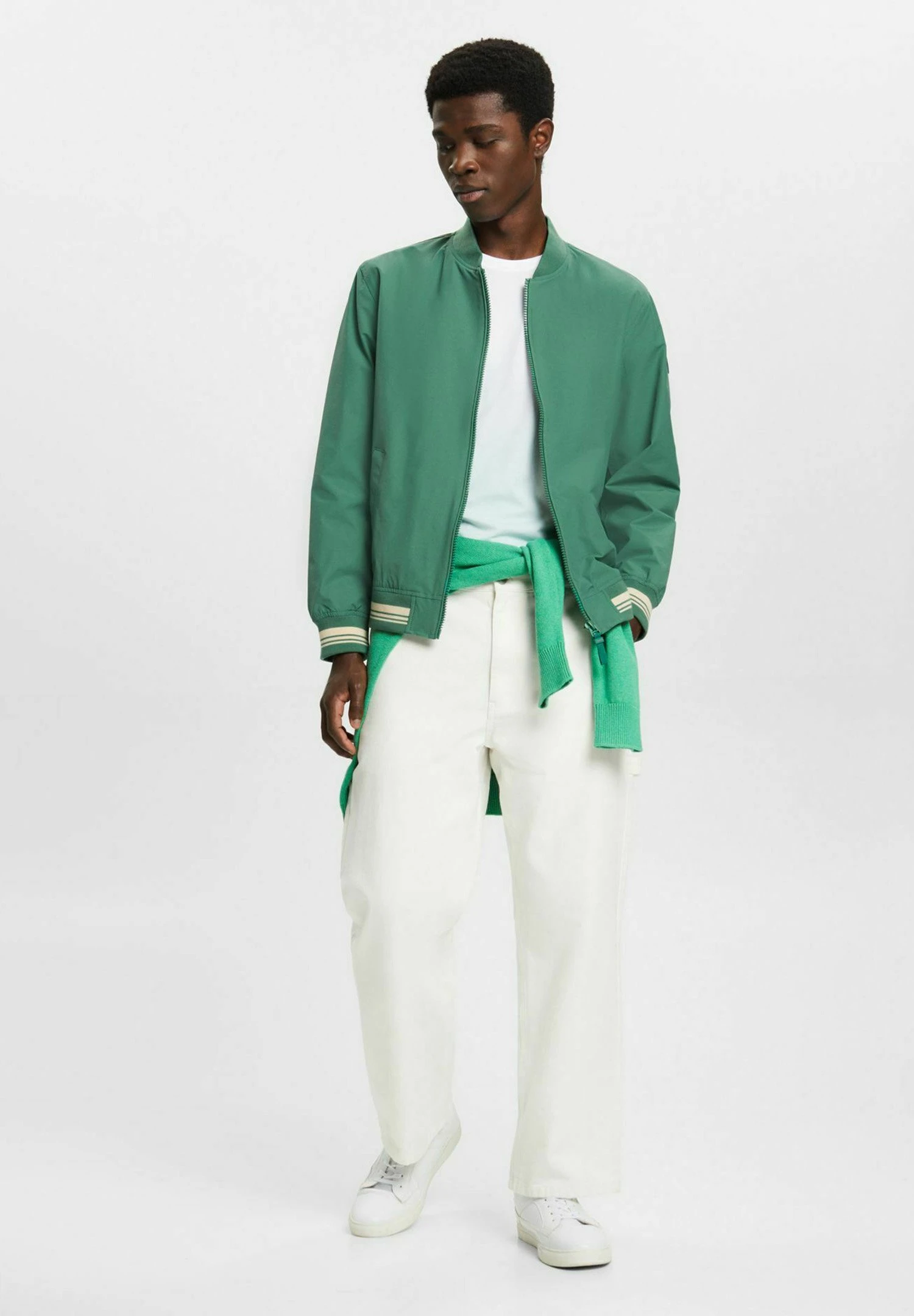 ESPRIT Outdoor- Bomber Jacket - Emerald Green - Image 2