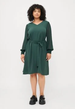 ONLY CARMAKOMA CARMETTA LIFE KNEE DRESS - Day Dress - Green Gables