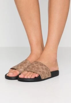 Coach Udele Sport Slide Signature Coated - Mules - Tan