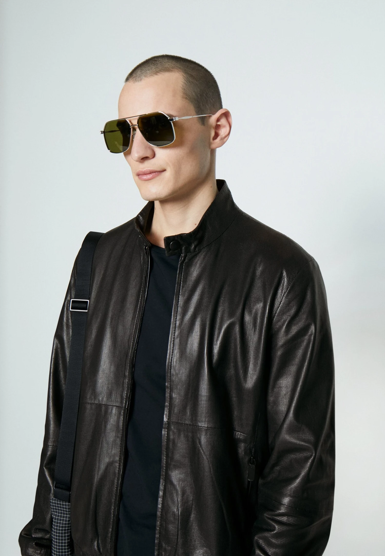 Emporio Armani Blouson Jacket - Leather Jacket - Nero - Image 4