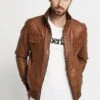 SERGE PARIENTE Dany - Leather Jacket - Cognac