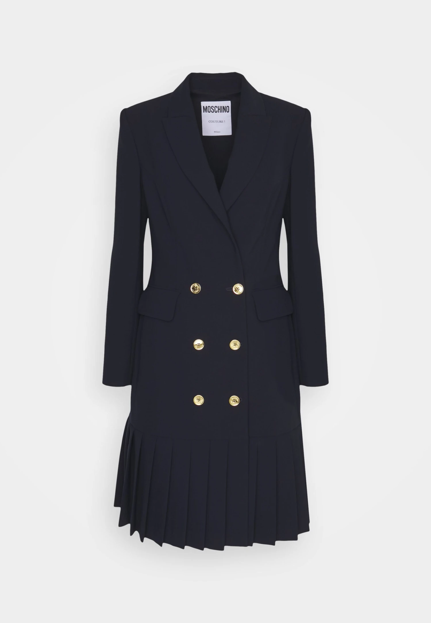 MOSCHINO Couture Buttons - Shift Dress - Dark Blue - Image 5