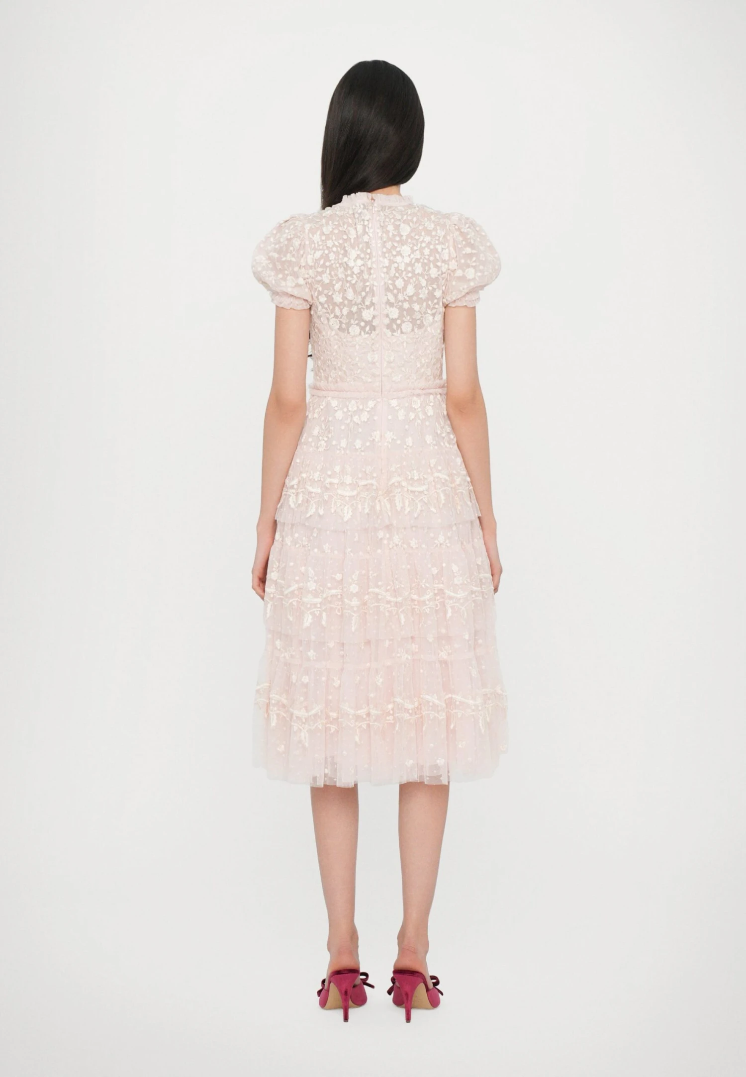 Needle & Thread LAYERED DRESS - Cocktail Dress / Party Dress - Dusk Pink/cream - Image 3