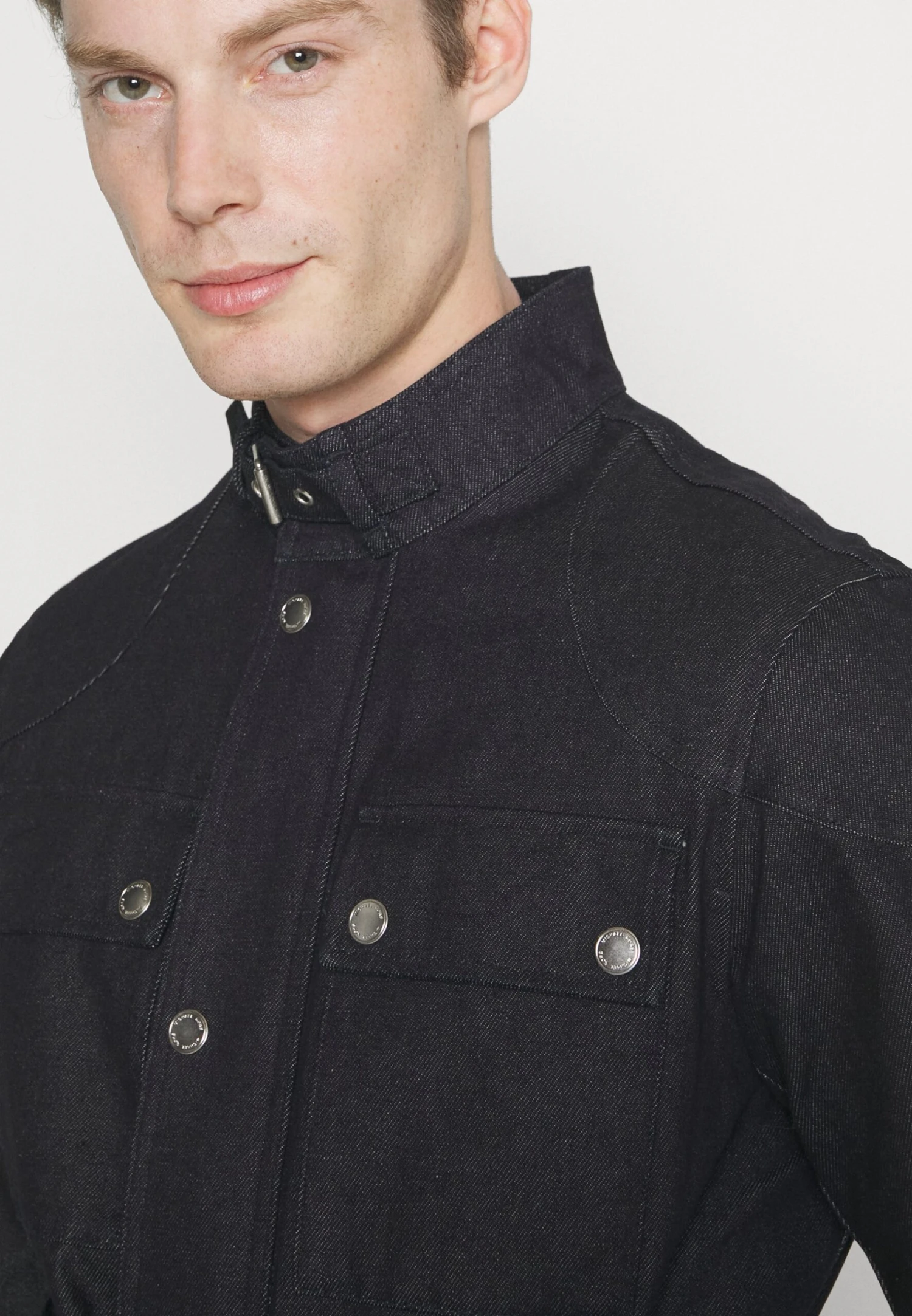 Michael Kors Belted Field Jacket - Denim Jacket - Indigo - Image 5