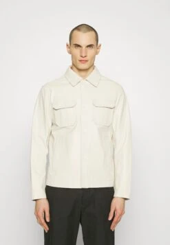 Emporio Armani Blouson Jacket - Leather Jacket - Bianco Panna