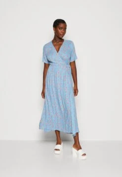 Yasmicca Long Wrap Dress - Day Dress - Ethereal Blue