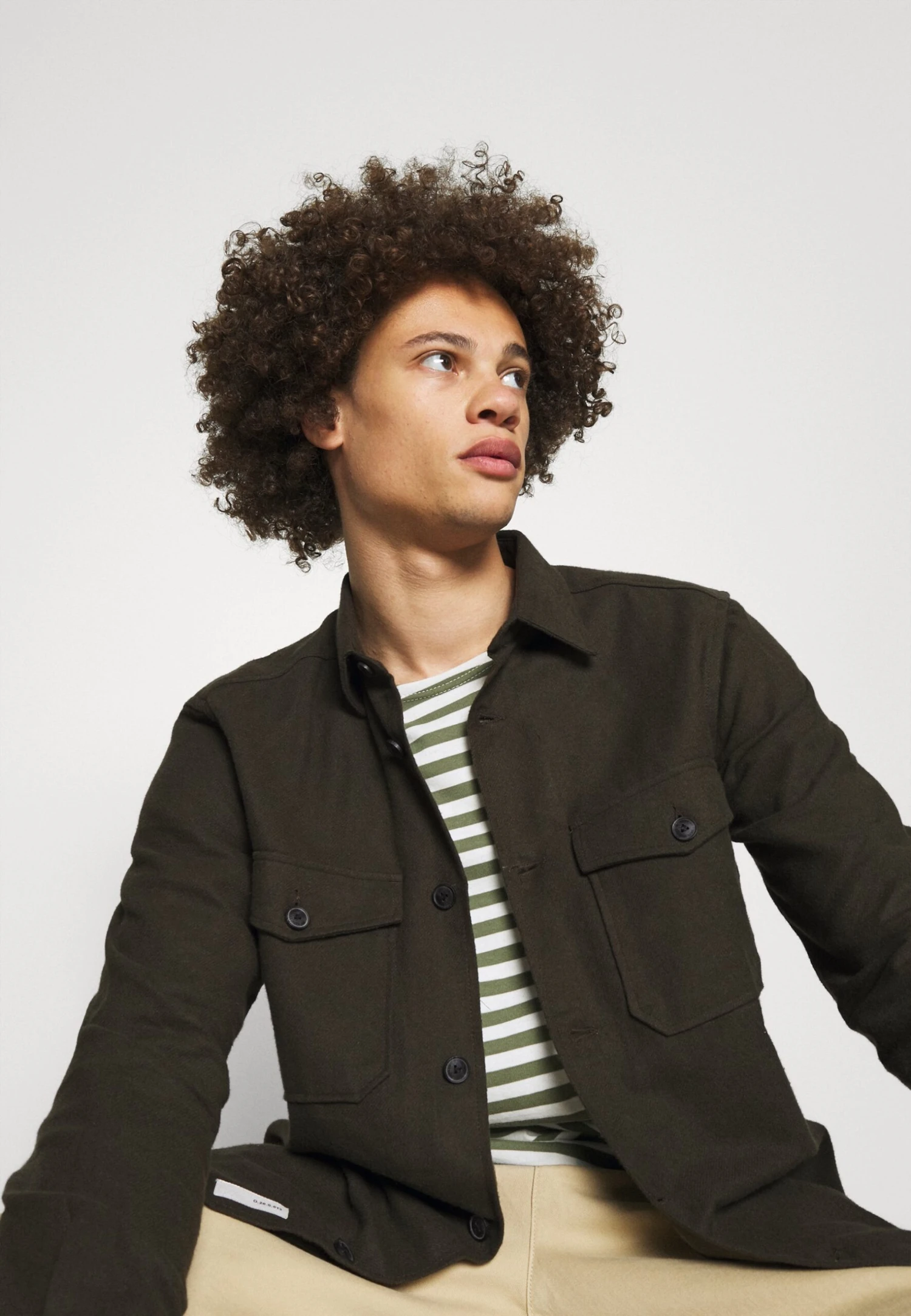 Only & Sons Milo Life Solid Overshirt Noos - Summer Jacket - Peat - Image 4