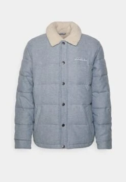 Hollister Co. Sherpa Lined Puffer - Winter Jacket - Denim