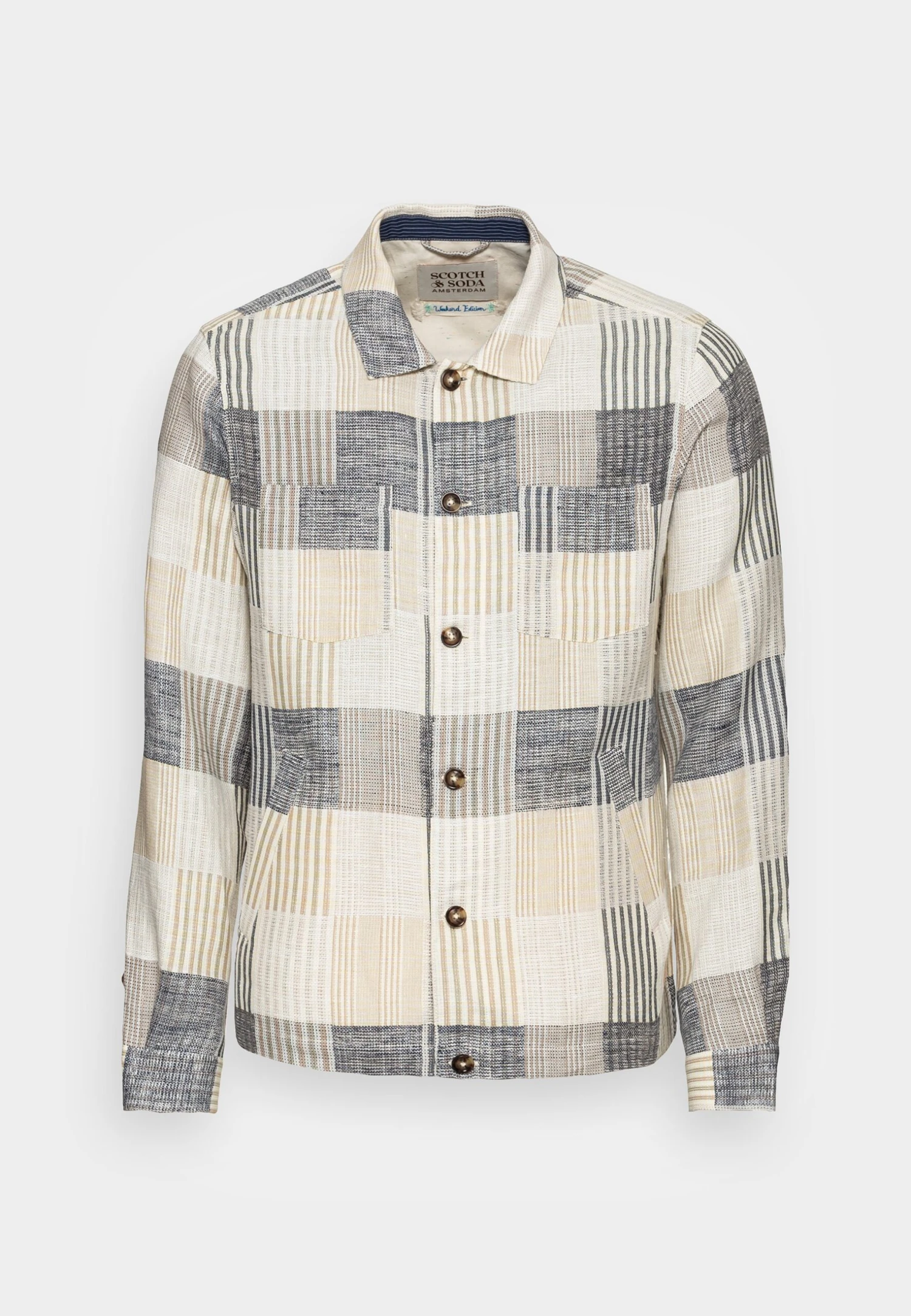 Scotch & Soda Check Overshirt - Summer Jacket - Blue