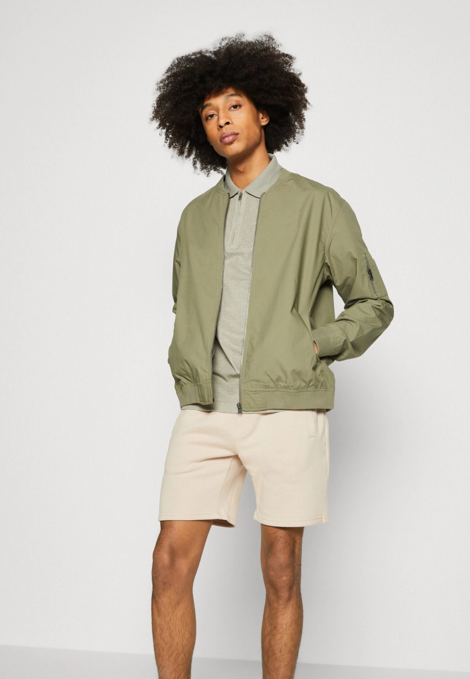 Pier One Bomber Jacket - Olive - Image 4