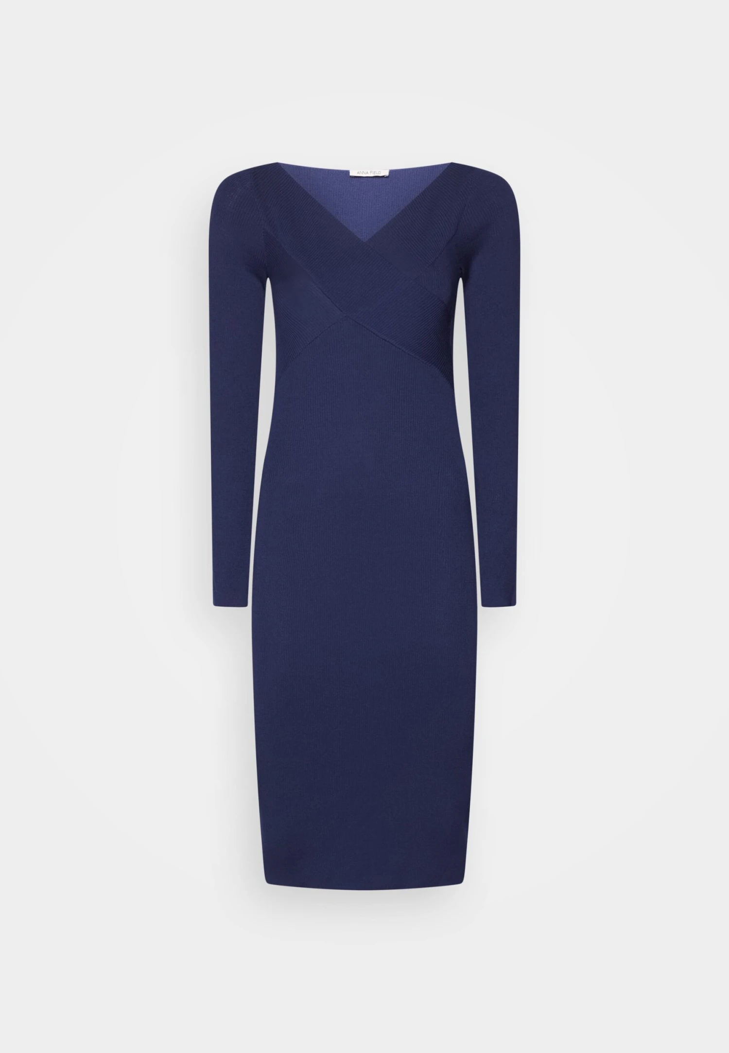 Anna Field V Ausschnitt Bodycon Midi Strickkleid - Jumper Dress