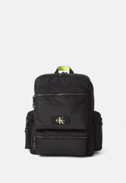 Calvin Klein Jeans TECH UTILITY BACKPACK - Rucksack - Black/wild Lime