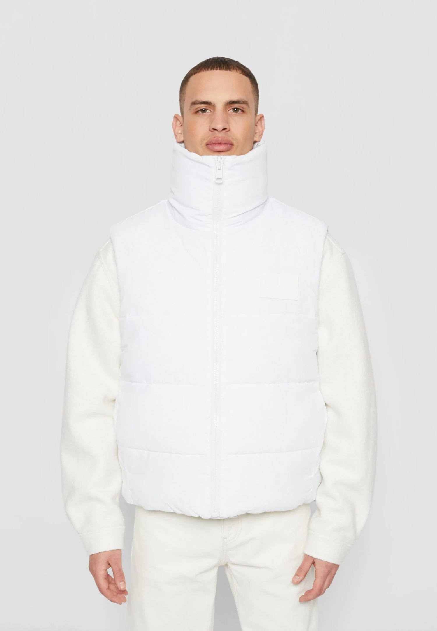 Calvin Klein Jeans Soft Touch Reversible Vest - Waistcoat - Bright White/Ghost Grey - Image 3