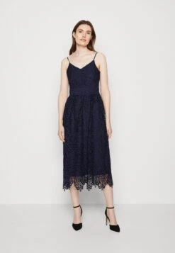 Yasliv Strap Midi Dress- Cocktail Dress / Party Dress - Evening Blue