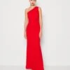 Wal G Wendy One Shoulder Maxi Dress - Jersey Dress - Red