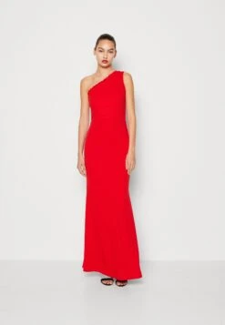 Wal G Wendy One Shoulder Maxi Dress - Jersey Dress - Red
