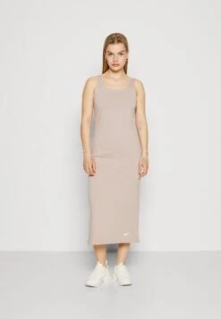 Nike Sportswear Cami Dress Midi - Jersey Dress - Diffused Taupe/White