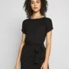 Even&Odd Basic Short Sleeves Mini Belted Dress - Jersey Dress