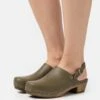 Sanita Western Flex- Clogs - Olive
