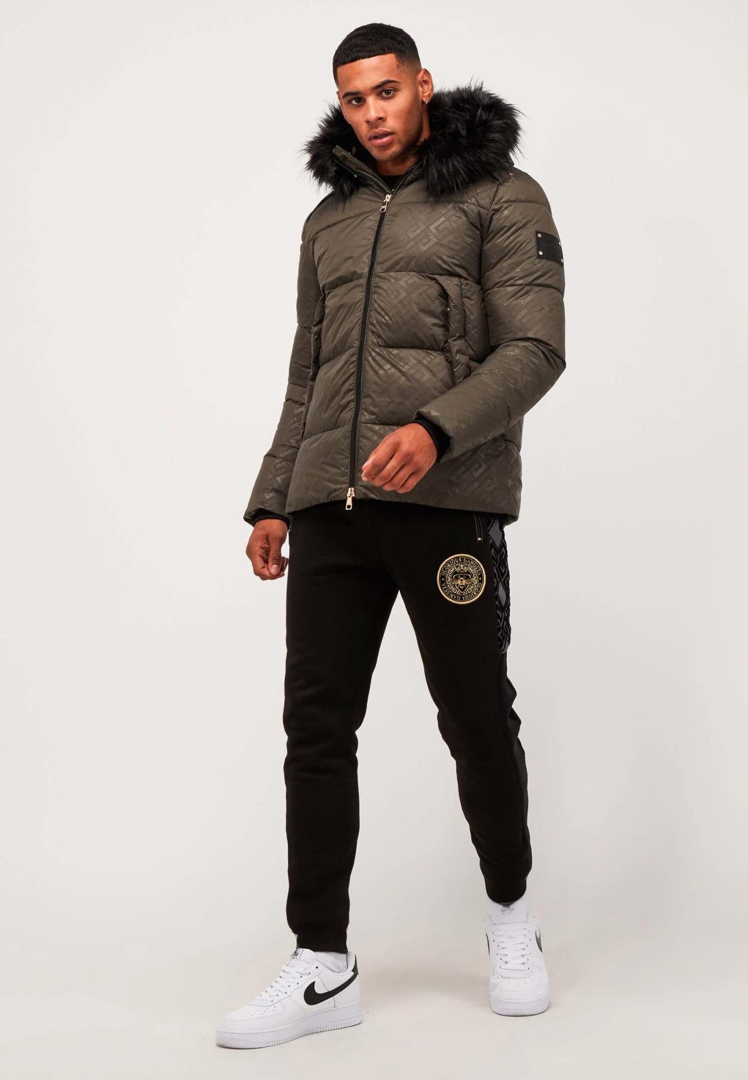 Aziri Short Puffer Jacket - Winter Jacket - Khaki - Image 2