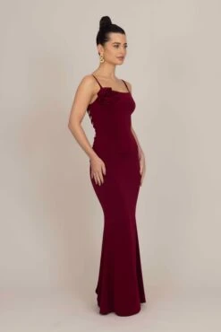 MARY ROSE TIE BACK - Cocktail Dress / Party Dress - Wine