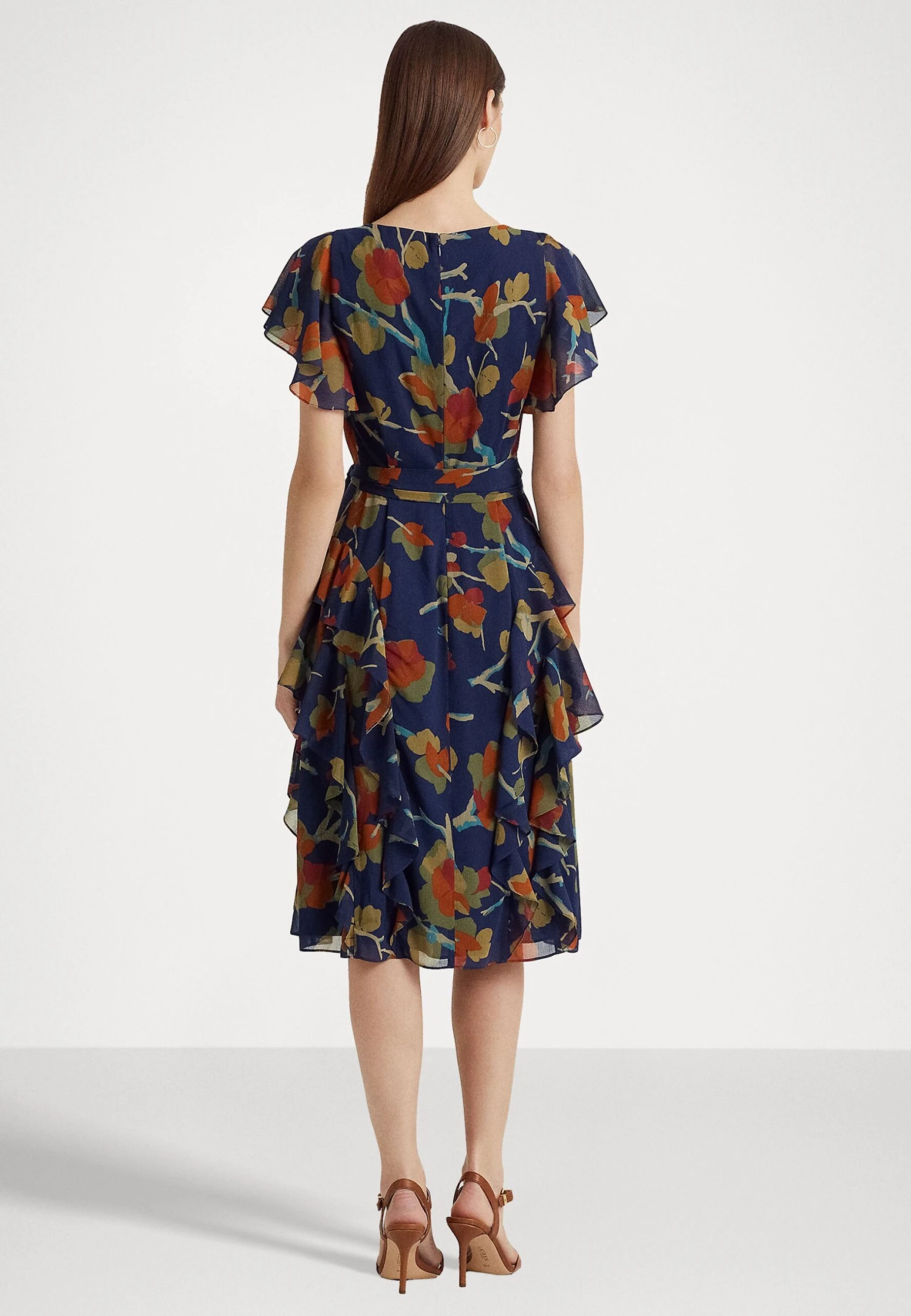 Alashany Short Sleeve Day Dress - Day Dress - Blue Multi - Image 3