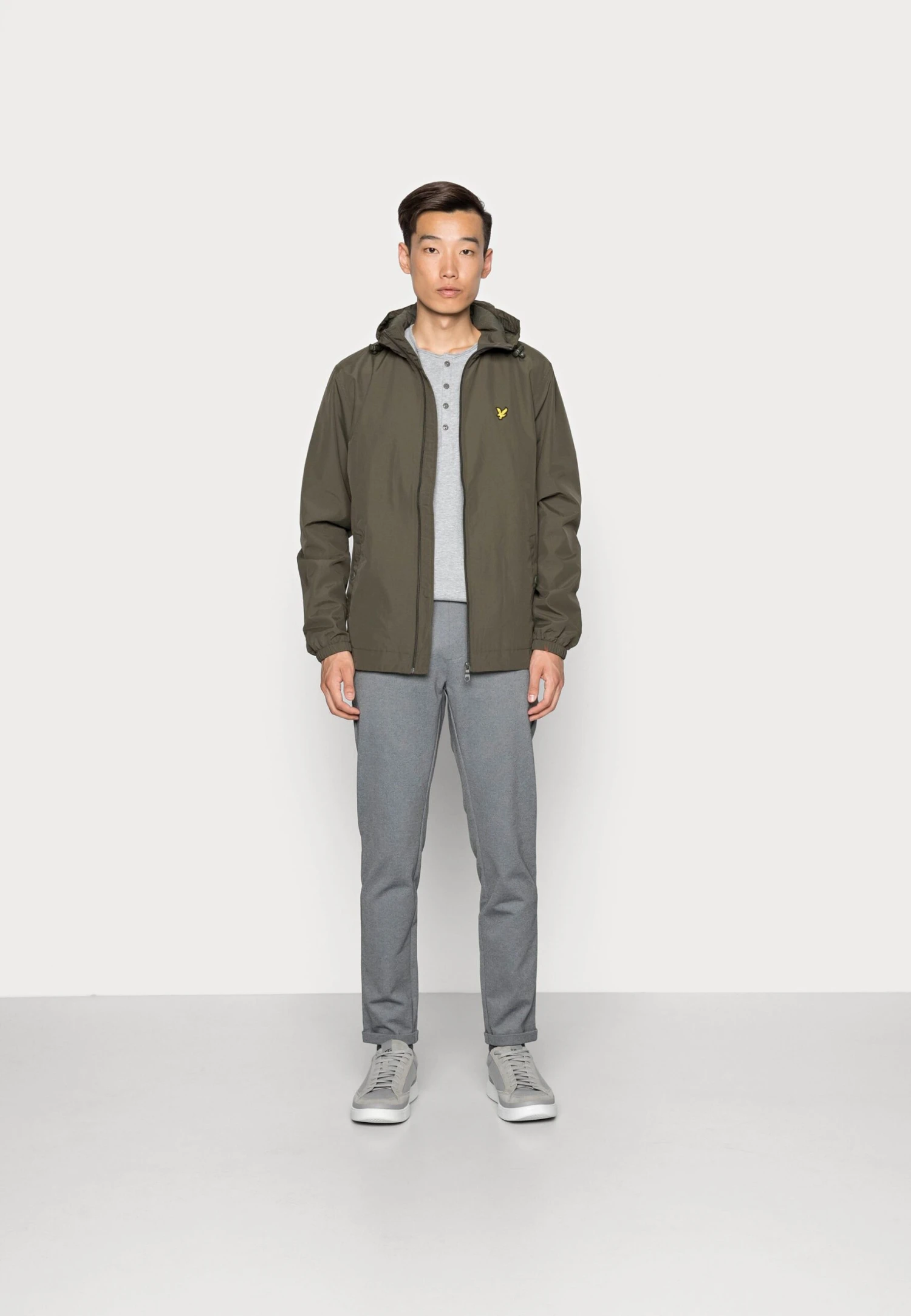 Lyle & Scott Through Hooded - Summer Jacket - Olive - Image 2