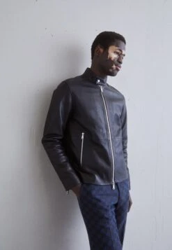 J.Lindeberg Boris Biker Jacket - Leather Jacket - Black